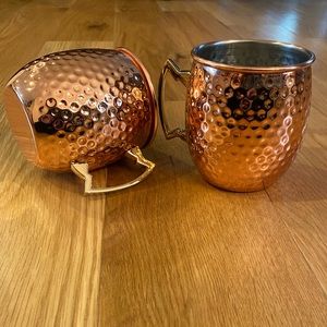 TWO HAMMERED MOSCOW MULE MUGS!